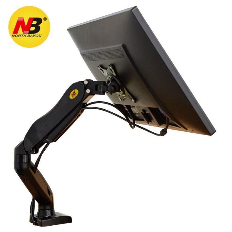 NB North Bayou F80 Monitor Desk Mount Stand Full Motion Swivel Monitor Arm with Gas Spring for 17-30''Monitors(Within 2kg to 9kg) Computer Monitor Stand