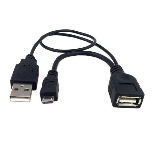 USB OTG Cable with External USB Power Supply