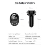 Wireless FM Transmitter Handsfree MP3 Music Player Dual USB Car Charger PD 18W Fast Charging
