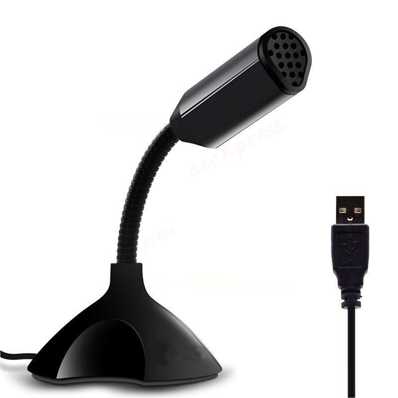 USB Microphone Computer Mic for Desktop Laptop Notebook Voice Chat Record