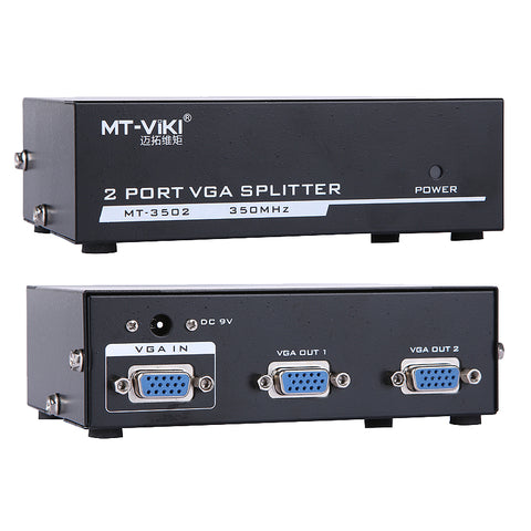 MTVIKI MT3502 350Mhz VGA Splitter 1 in to 2 Out