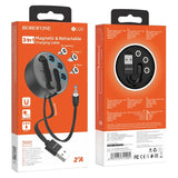 BOROFONE BU26 3-in-1 Retractable Magnetic Charging Cable, Max length 95cm, with 3 connectors for Lightning / Micro-USB / USB-C